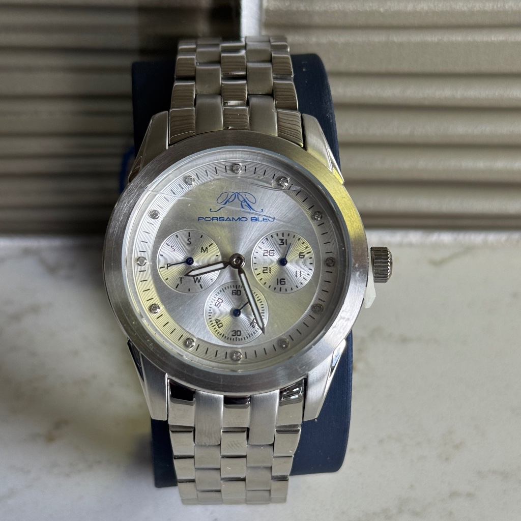 Porsamo Bleu Diana Quartz Diamond Silver Dial Ladies Watch 741adis